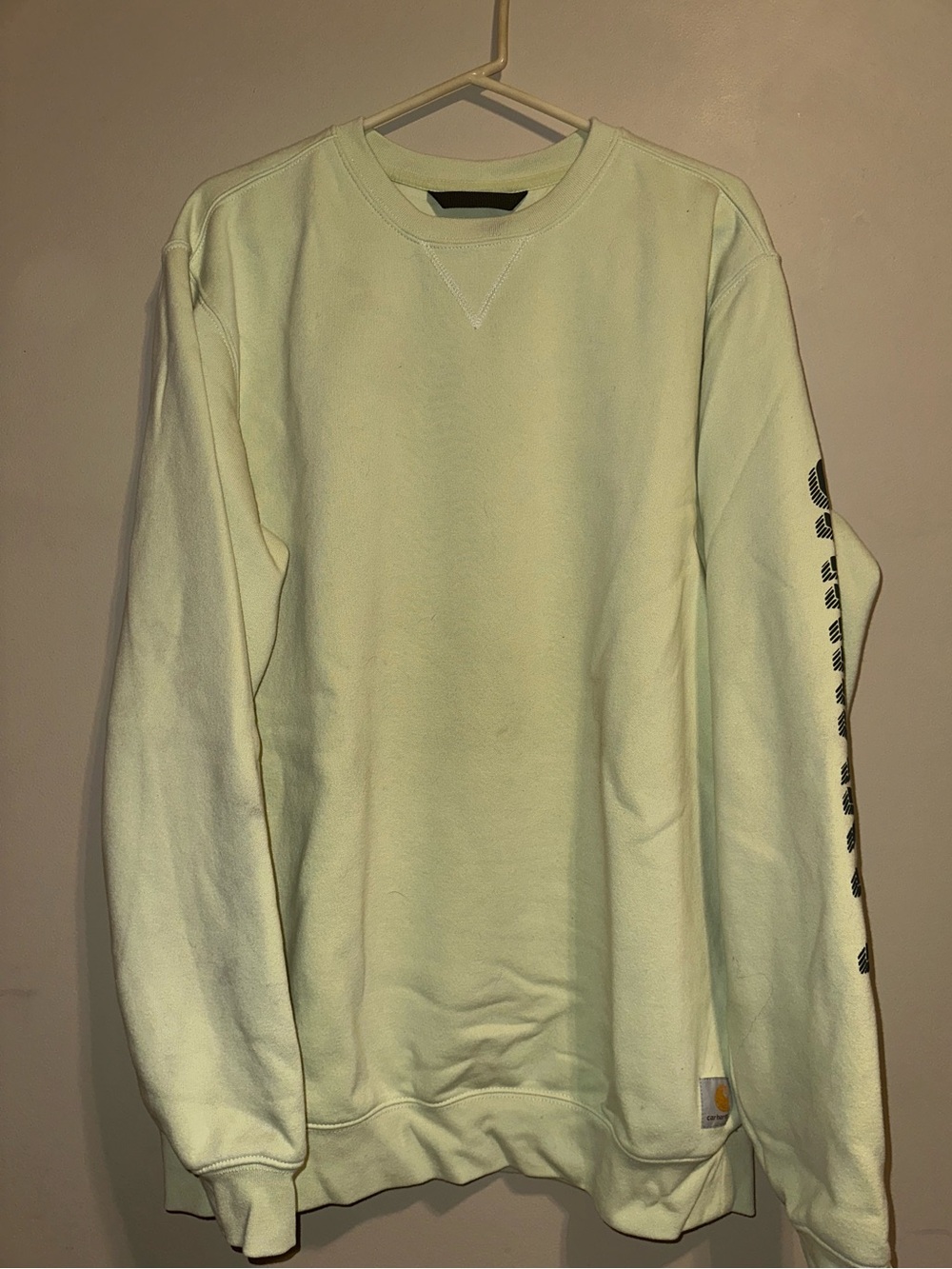Carhartt Men's Pale Cream Crewneck Sweatshirt